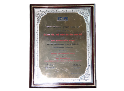 SCOPE Commendation Certificate 2012-13 for CSR & Responsivenes